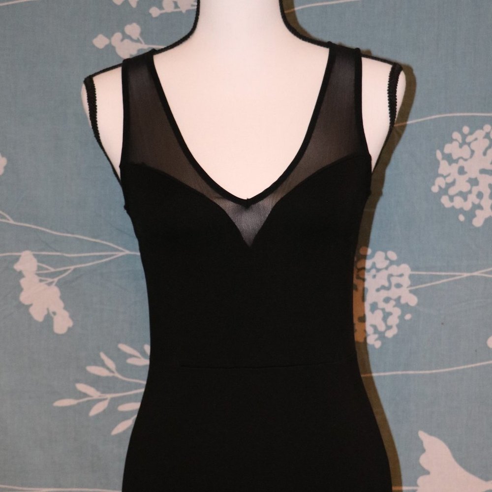 H&M Little Black Bodycon Mini Illusion Dress S